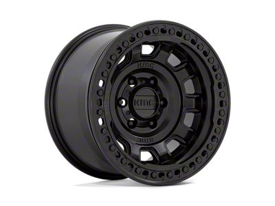 KMC Tank Beadlock Satin Black 6-Lug Wheel; 17x9; -15mm Offset (24-25 Tacoma)