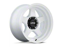 KMC Lobo Gloss White 6-Lug Wheel; 17x8.5; -10mm Offset (25-26 4Runner)