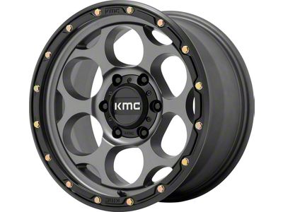 KMC Dirty Harry Satin Gray with Black Lip 6-Lug Wheel; 20x9; 0mm Offset (03-09 4Runner)
