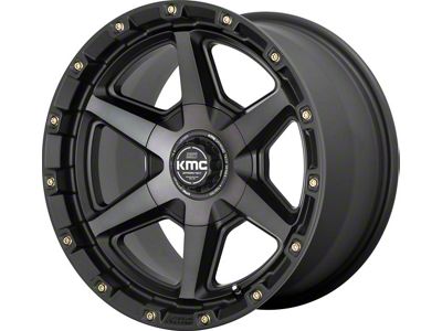 KMC Signal Satin Black with Gray Tint 6-Lug Wheel; 17x9; 0mm Offset (03-09 4Runner)