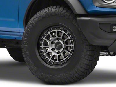 KMC Canyon Satin Black with Gray Tint 6-Lug Wheel; 17x8; 35mm Offset (21-25 Bronco, Excluding Raptor)