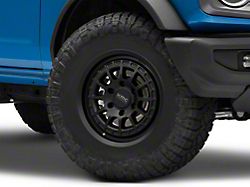 KMC Canyon Satin Black 6-Lug Wheel; 17x8; 35mm Offset (21-26 Bronco, Excluding Raptor)