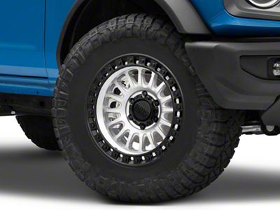 KMC IMS Machined with Matte Black Lip 6-Lug Wheel; 17x8.5; -10mm Offset (22-25 Bronco Raptor)