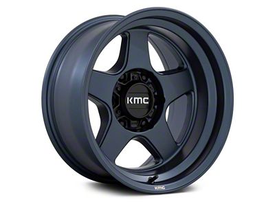KMC Lobo Metallic Blue 6-Lug Wheel; 17x8.5; -10mm Offset (22-25 Bronco Raptor)