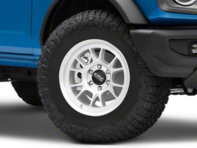 KMC Range Gloss Silver with Machined Face 6-Lug Wheel; 17x8.5; 0mm Offset (22-25 Bronco Raptor)
