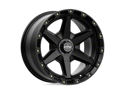 KMC Tempo Satin Black 6-Lug Wheel; 17x9; -12mm Offset (22-25 Bronco Raptor)