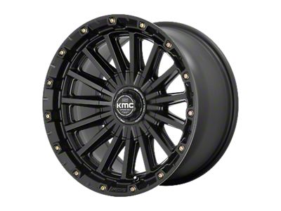 KMC Signal Satin Black 6-Lug Wheel; 17x9; 0mm Offset (21-25 Bronco, Excluding Raptor)