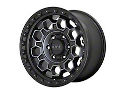 KMC Trek Satin Black with Gray Tint 5-Lug Wheel; 17x8; 38mm Offset (21-25 Bronco Sport)