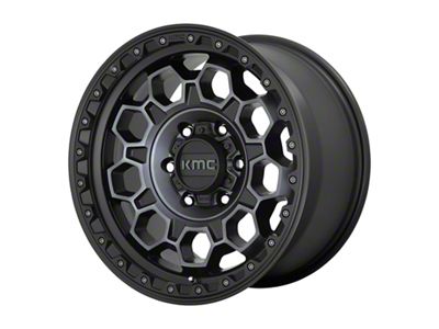KMC Trek Satin Black with Gray Tint 5-Lug Wheel; 17x8; 38mm Offset (21-25 Bronco Sport)