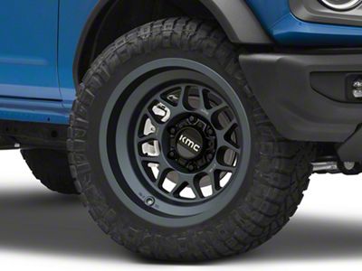 KMC Terra Metallic Blue 6-Lug Wheel; 20x9; -12mm Offset (21-25 Bronco, Excluding Raptor)