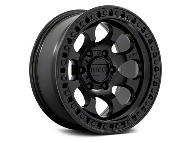 KMC Frontier Riot SBL Satin Black 6-Lug Wheel; 18x9; 18mm Offset ...