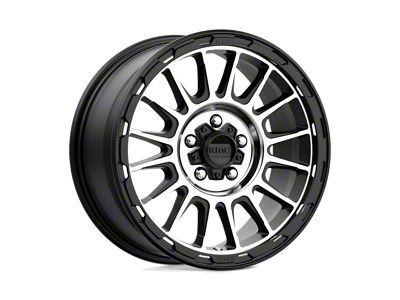 KMC Impact Satin Black Machined Wheel; 17x8; 35mm Offset (84-01 Jeep Cherokee XJ)