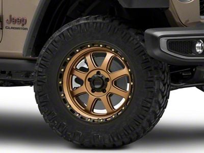 KMC Chase Matte Bronze with Black Lip Wheel; 20x9; 18mm Offset (20-25 Jeep Gladiator JT)