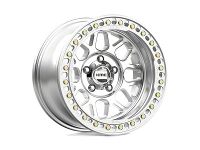 KMC Grenade Crawl Beadlock Machined Wheel; 17x9; -38mm Offset (20-25 Jeep Gladiator JT)