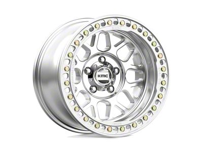 KMC Grenade Crawl Beadlock Machined Wheel; 18x9; 10mm Offset (20-25 Jeep Gladiator JT)