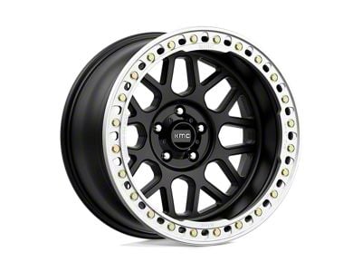 KMC Grenade Crawl Beadlock Satin Black Wheel; 20x10; -48mm Offset (20-25 Jeep Gladiator JT)