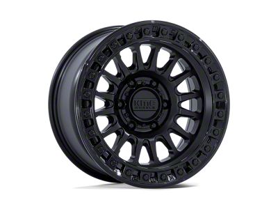 KMC IMS Matte Black with Gloss Black Lip Wheel; 17x8.5; -10mm Offset (20-25 Jeep Gladiator JT)