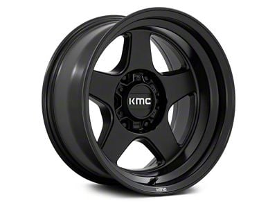 KMC Lobo Matte Black Wheel; 17x9; -38mm Offset (20-25 Jeep Gladiator JT)