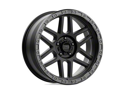 KMC Mesa Satin Black with Gloss Black Lip Wheel; 20x9; 0mm Offset (20-25 Jeep Gladiator JT)