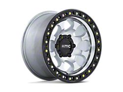KMC Riot SBL Machined with Satin Black Lip Wheel; 17x8.5; 10mm Offset (20-26 Jeep Gladiator JT)