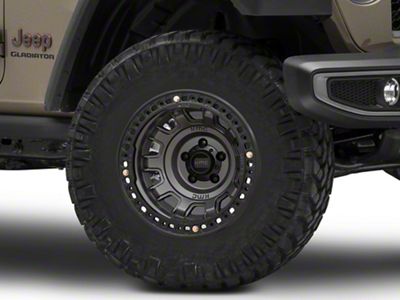 KMC Tank Beadlock Anthracite Wheel; 17x9; -15mm Offset (20-25 Jeep Gladiator JT)