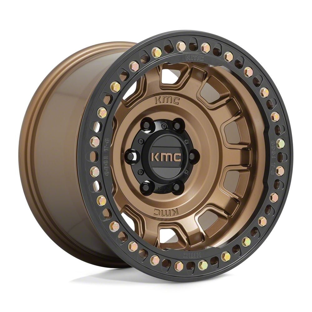 KMC Jeep Gladiator Tank Beadlock Satin Black Wheel; 17x9 KMC Jeep Gladiator Tank Beadlock Satin Black Wheel; 17x9
