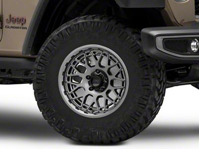 KMC Technic Anthracite Wheel; 17x8.5; 0mm Offset (20-25 Jeep Gladiator JT)
