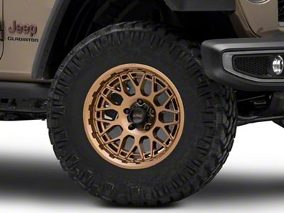 KMC Technic Matte Bronze Wheel; 17x8.5; 18mm Offset (20-25 Jeep Gladiator JT)