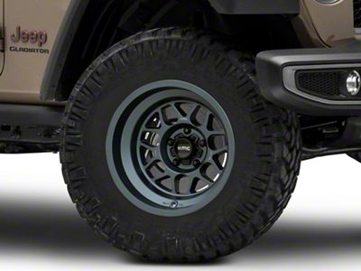 KMC Terra Metallic Blue Wheel; 17x9; -38mm Offset (20-25 Jeep Gladiator JT)