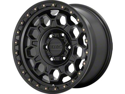 KMC Trek Satin Black Wheel; 17x9; 0mm Offset (20-25 Jeep Gladiator JT)