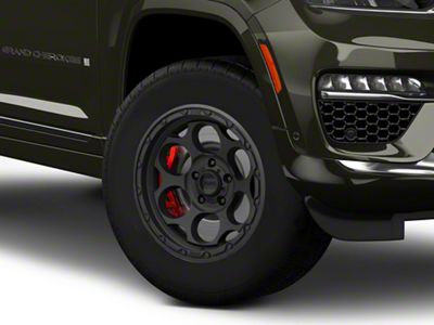 KMC Dirty Harry Textured Black Wheel; 18x8.5; 18mm Offset (22-25 Jeep Grand Cherokee WL)