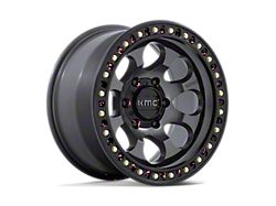 KMC Riot SBL Anthracite with Satin Black Lip Wheel; 17x9; -12mm Offset (99-04 Jeep Grand Cherokee WJ)