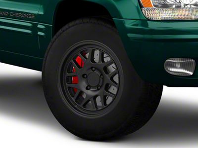 KMC Bully Ol Satin Black Wheel; 17x8.5; 18mm Offset (99-04 Jeep Grand Cherokee WJ)