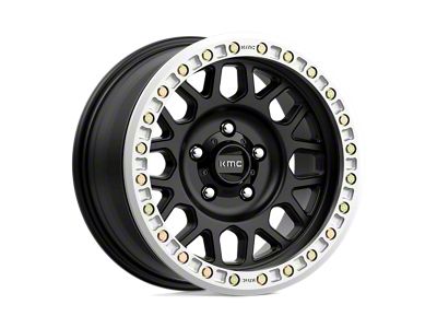 KMC Grenade Desert Beadlock Satin Black Wheel; 20x9; -12mm Offset (99-04 Jeep Grand Cherokee WJ)