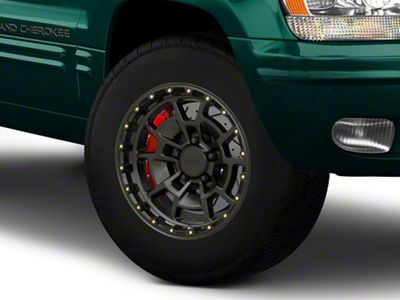 KMC Summit Satin Black Wheel; 17x8.5; 0mm Offset (99-04 Jeep Grand Cherokee WJ)
