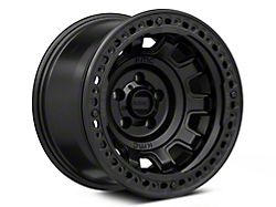 KMC Tank Beadlock Satin Black Wheel; 17x9; -15mm Offset (99-04 Jeep Grand Cherokee WJ)