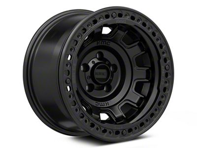 KMC Tank Beadlock Satin Black Wheel; 17x9; -15mm Offset (99-04 Jeep Grand Cherokee WJ)