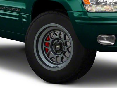 KMC Terra Metallic Blue Wheel; 17x9; -38mm Offset (99-04 Jeep Grand Cherokee WJ)