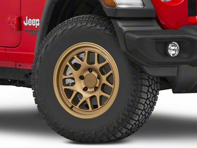 KMC Bully Ol Matte Bronze Wheel; 17x8.5; 18mm Offset (18-25 Jeep Wrangler JL)