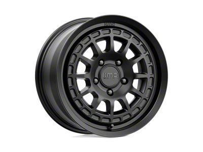 KMC Canyon Satin Black Wheel; 17x8; 35mm Offset (18-25 Jeep Wrangler JL)