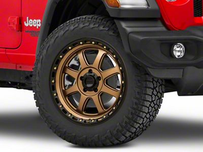 KMC Chase Matte Bronze with Black Lip Wheel; 20x9; 0mm Offset (18-25 Jeep Wrangler JL)