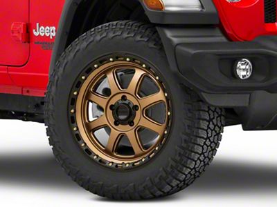 KMC Chase Matte Bronze with Black Lip Wheel; 20x9; 18mm Offset (18-25 Jeep Wrangler JL)