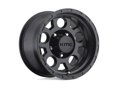 KMC Enduro Matte Black Wheel; 15x7; -6mm Offset (97-06 Jeep Wrangler TJ)