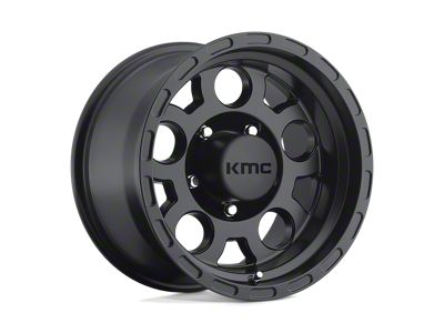 KMC Enduro Matte Black Wheel; 15x9; -12mm Offset (76-86 Jeep CJ7)