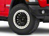 KMC Grenade Crawl Beadlock Satin Black Wheel; 17x8.5; 0mm Offset (18-25 Jeep Wrangler JL)