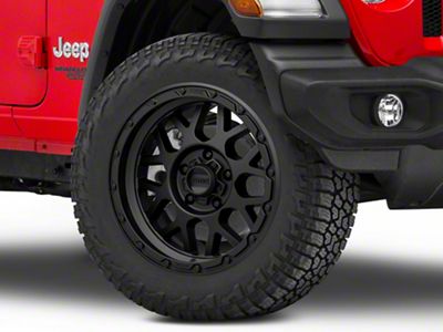 KMC Grenade Off-Road Matte Black Wheel; 20x9; 18mm Offset (18-25 Jeep Wrangler JL)