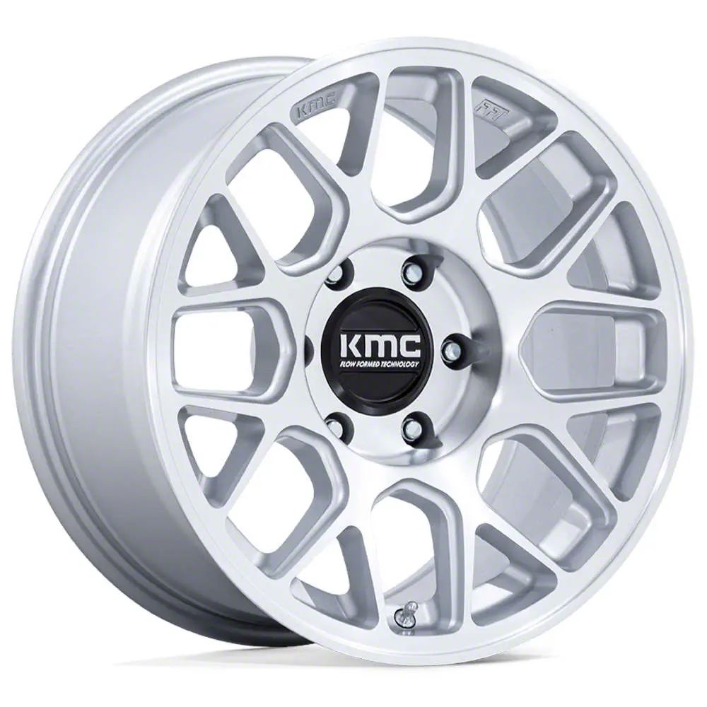 KMC Jeep Wrangler Hatchet Gloss Silver with Machined Face