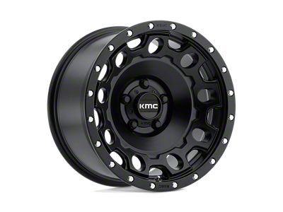 KMC Holeshot Satin Black Wheel; 17x8.5; 34mm Offset (18-25 Jeep Wrangler JL)