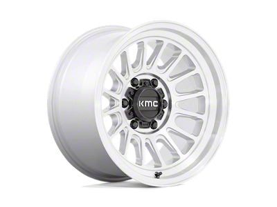 KMC Impact OL Silver Machined Wheel; 17x8.5; 0mm Offset (18-25 Jeep Wrangler JL)