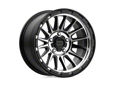 KMC Impact Satin Black Machined Wheel; 17x9; -12mm Offset (18-25 Jeep Wrangler JL)